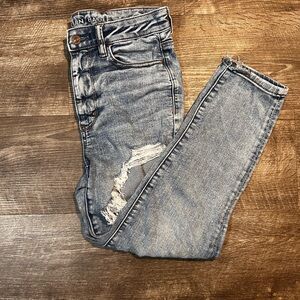 American Eagle Outfitters Women's Light Blue Skinny Jeans
